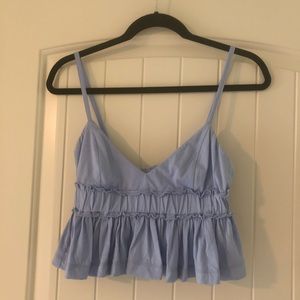 NWT Baby Blue Crop Top - ‘silence + noise’ - SMALL